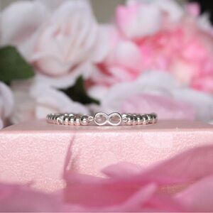 Handmade Silver Infinity Bracelet